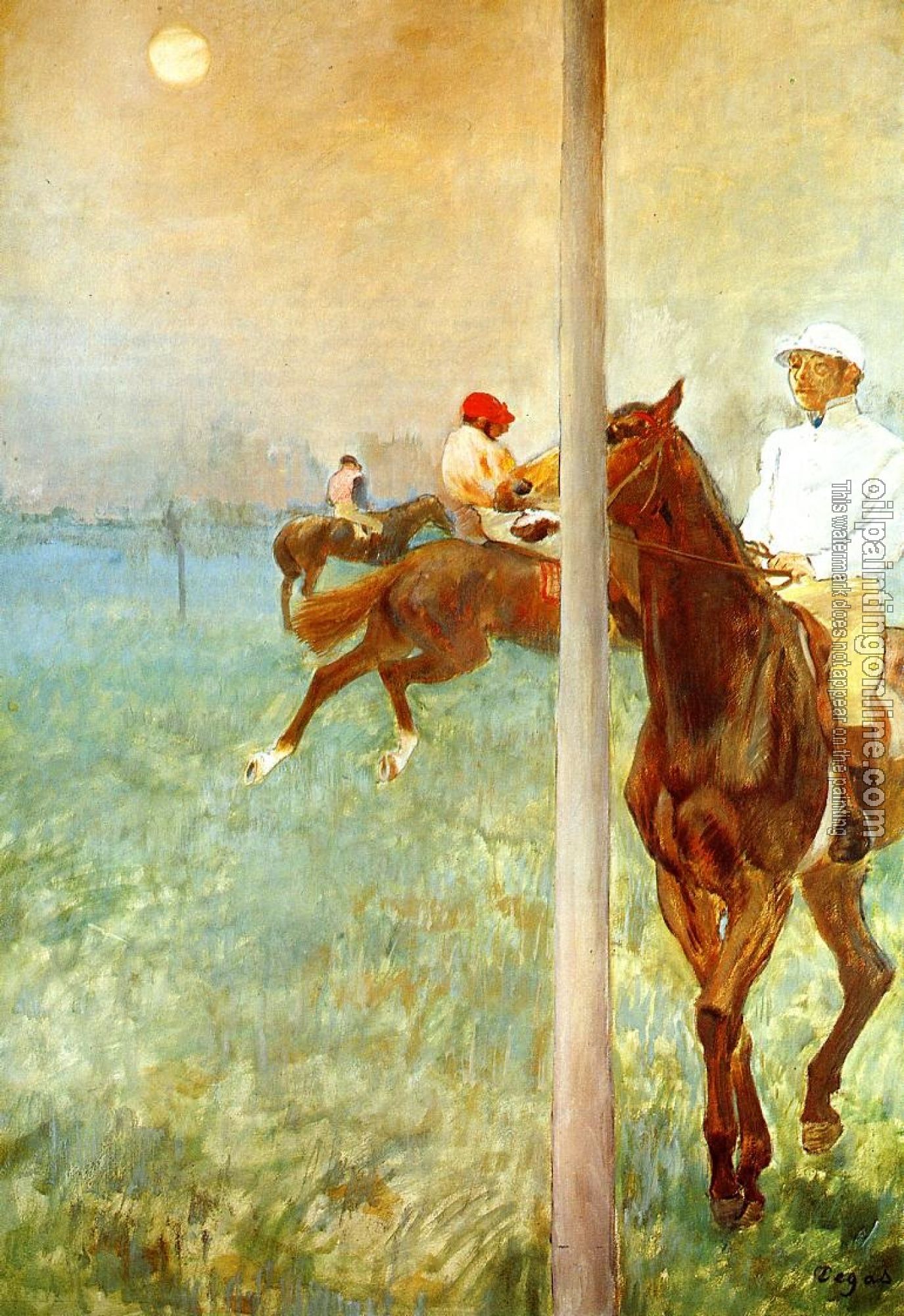 Degas, Edgar - Jockeys before the Start with Flagpoll